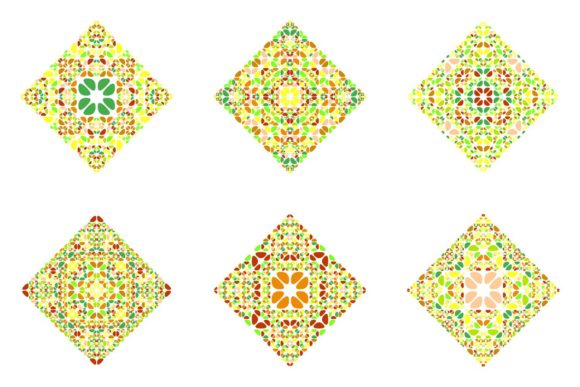 6 Floral Square Designs: Integrating Botanical Art with Geometric Precision