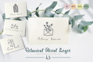 Botanical Floral Logos: Hand-Drawn SVG Design Assets