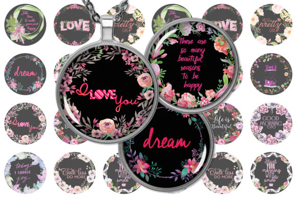 Elevating Visual Storytelling with the Black Floral Inspirational Quotes Set
