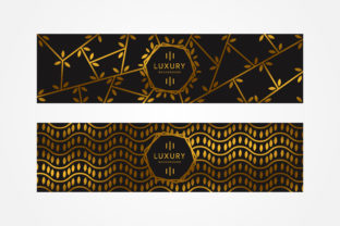 Floral Gold Black Horizontal Banner Design Guide