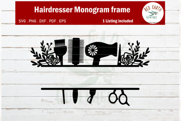 Floral Hairdresser Monogram Frame Design Guide