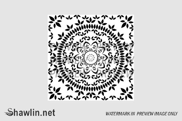 Floral Mandala in Black: Practical Applications for Design and Print