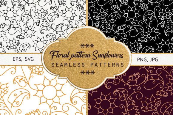 Floral Pattern Sunflowers: Versatile Design Assets