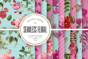 Seamless Vintage Floral Digital Paper: Elevating Your Creative Projects with Timeless Design